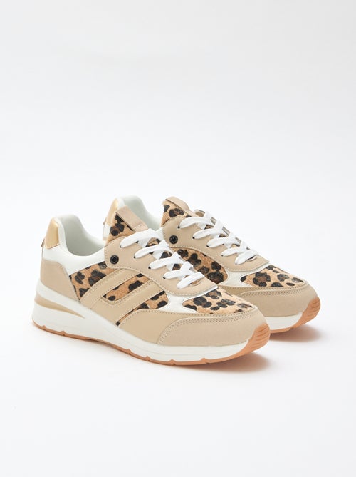 Sneakers da running con stampa leopardata - Kiabi