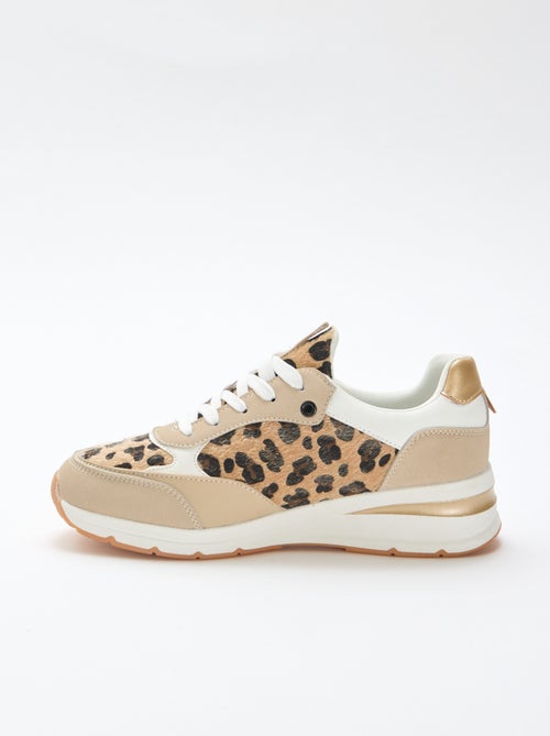 Sneakers da running con stampa leopardata - Kiabi