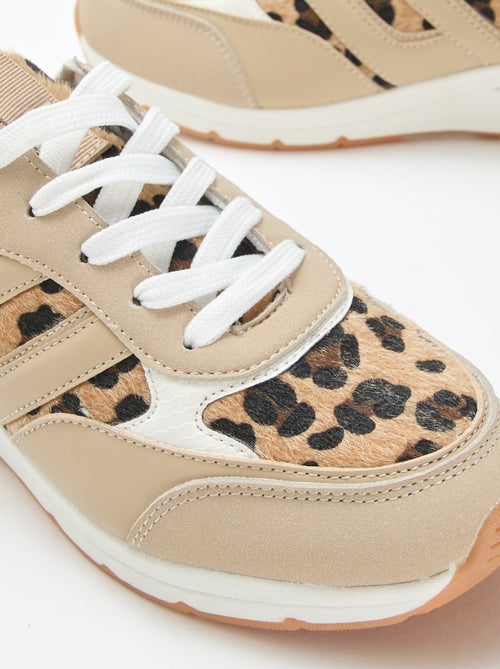 Sneakers da running con stampa leopardata - Kiabi
