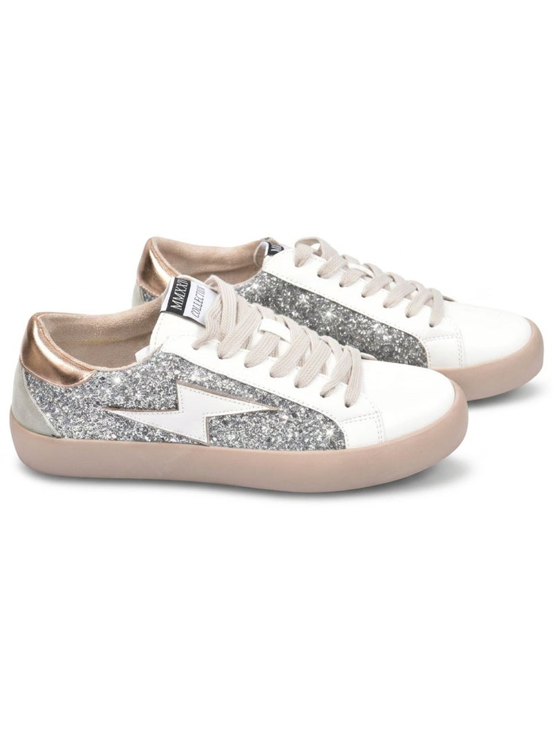 Sneakers Donna Glitter Plateau Fulmine MMXXIV OZABI Argento - Kiabi