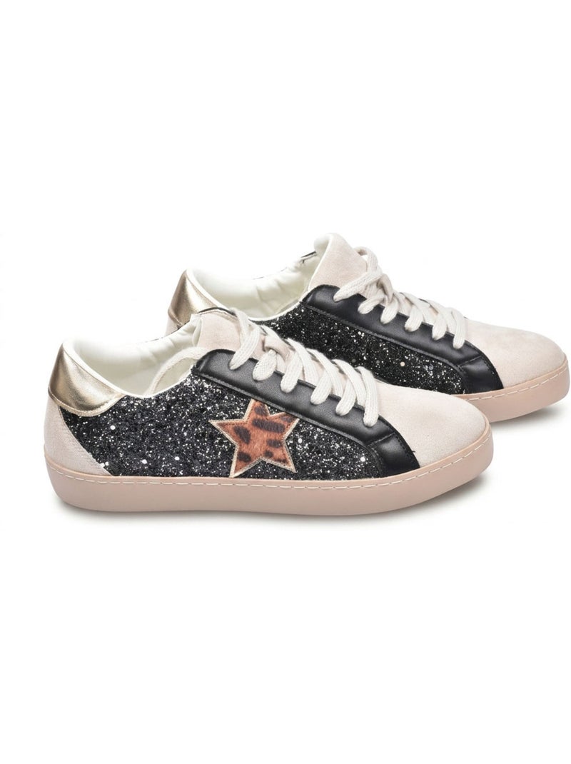 Sneakers Donna Glitter Stella Platform MMXXIV OZABI Nero - Kiabi