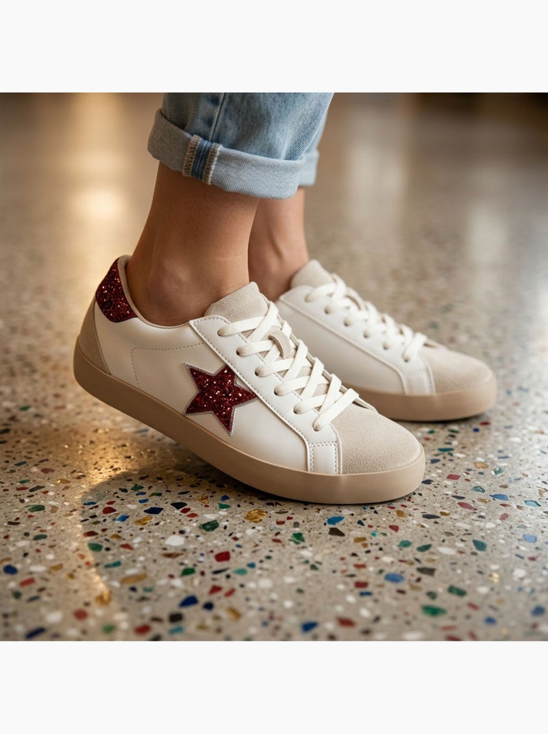Sneakers Donna Glitter Stella Platform MMXXIV OZABI Rosso - Kiabi