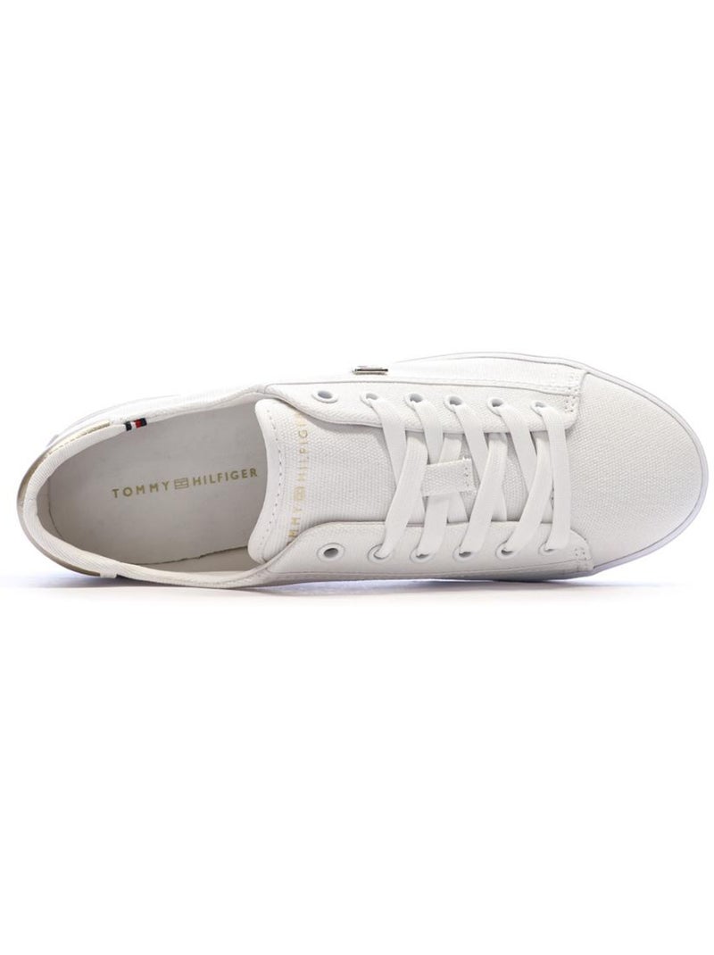 Sneakers Donna Tommy Hilfiger in Tela con Lacci Bianco - Kiabi