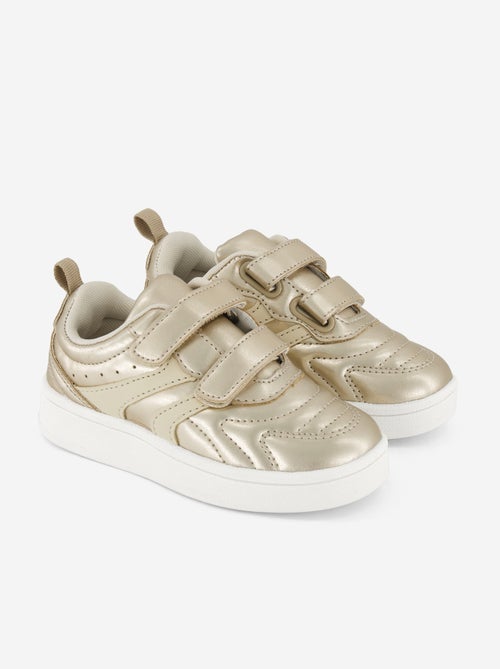 Sneakers dorate con strappi e lacci - Kiabi