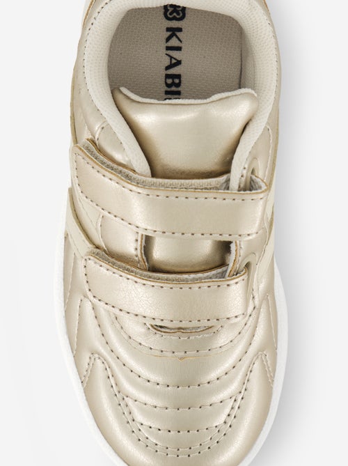 Sneakers dorate con strappi e lacci - Kiabi