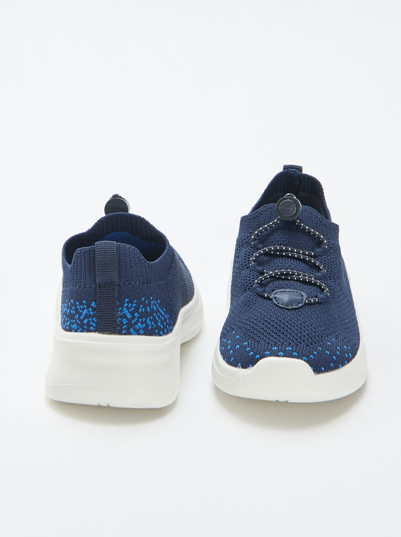Sneakers flyknit regolabili con stopper Blu - Kiabi