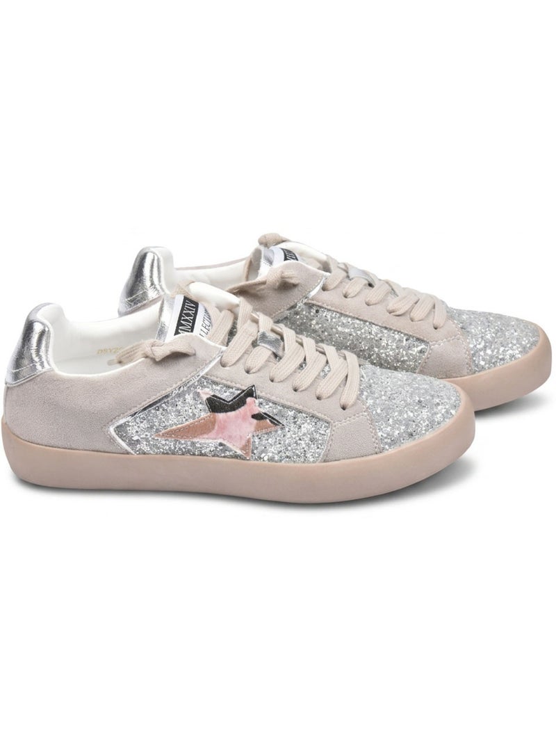 Sneakers Glitter Donna Stella Plateau MMXXIV OZABI Argento - Kiabi