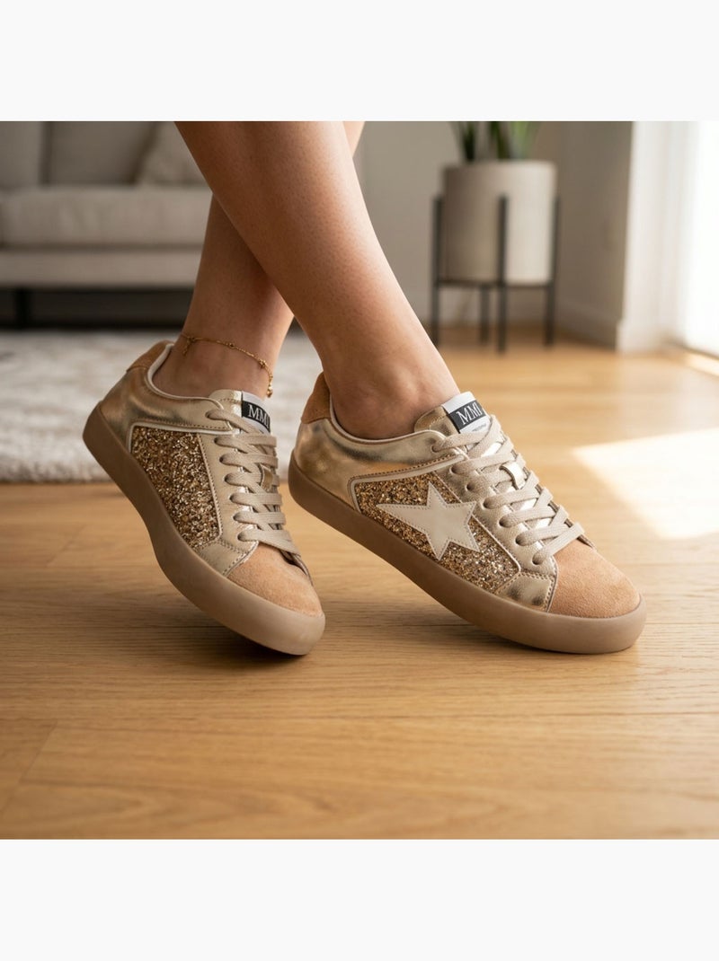 Sneakers Glitter Donna Stella Plateau MMXXIV OZABI Cammello - Kiabi