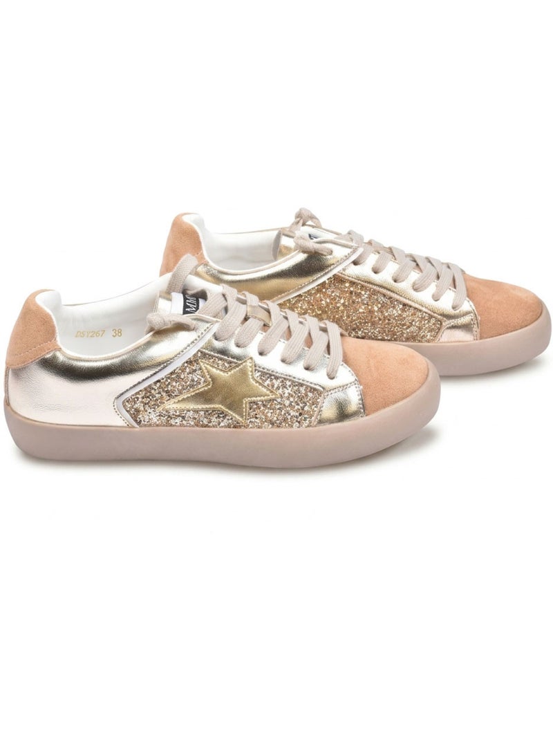 Sneakers Glitter Donna Stella Plateau MMXXIV OZABI Cammello - Kiabi