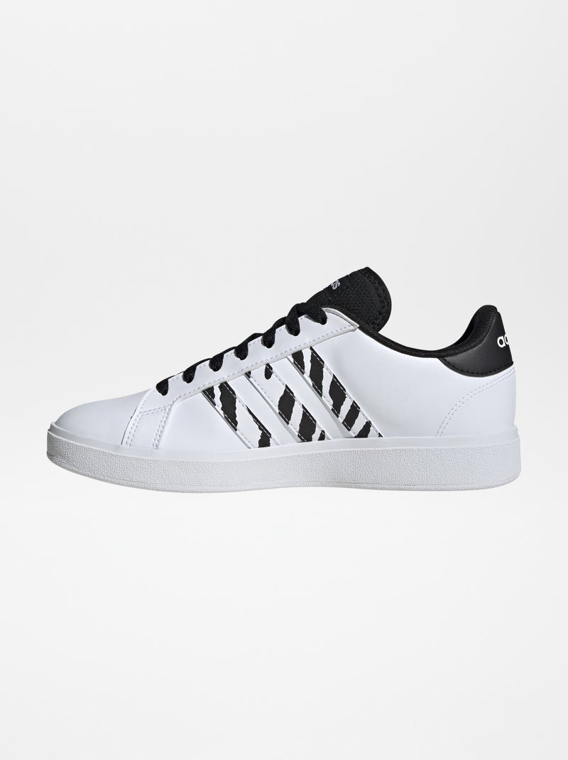 Sneakers 'Grand court' zebrate 'adidas' bianco - Kiabi