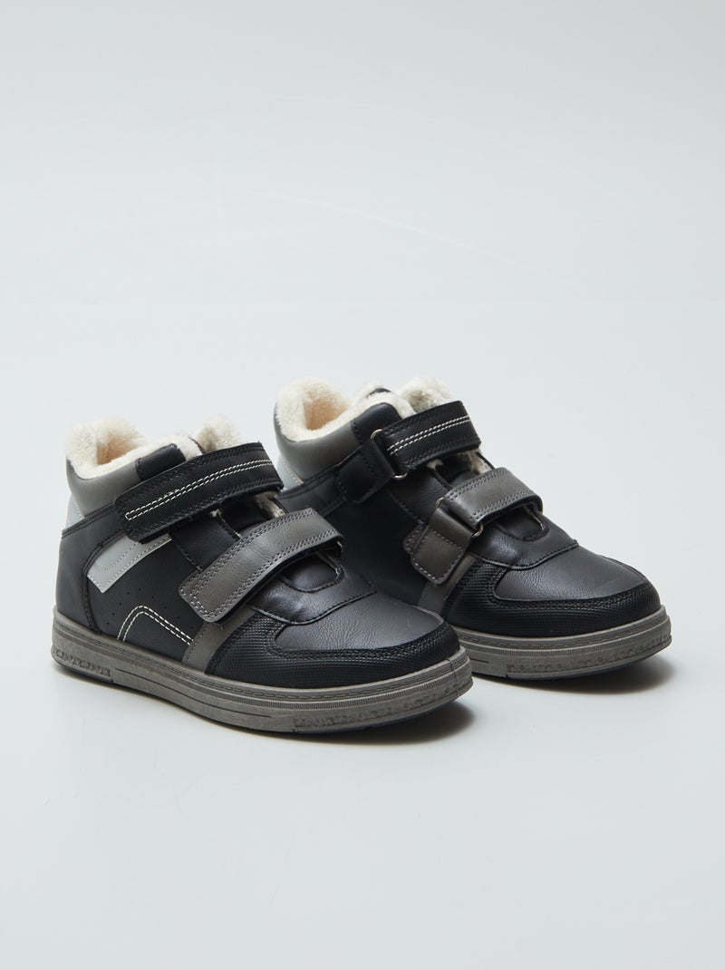 Sneakers imbottite con strappi NERO - Kiabi