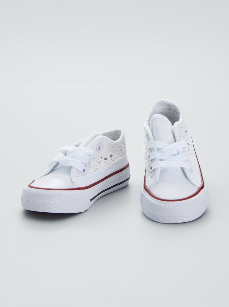 Sneakers in macramé bianco - Kiabi