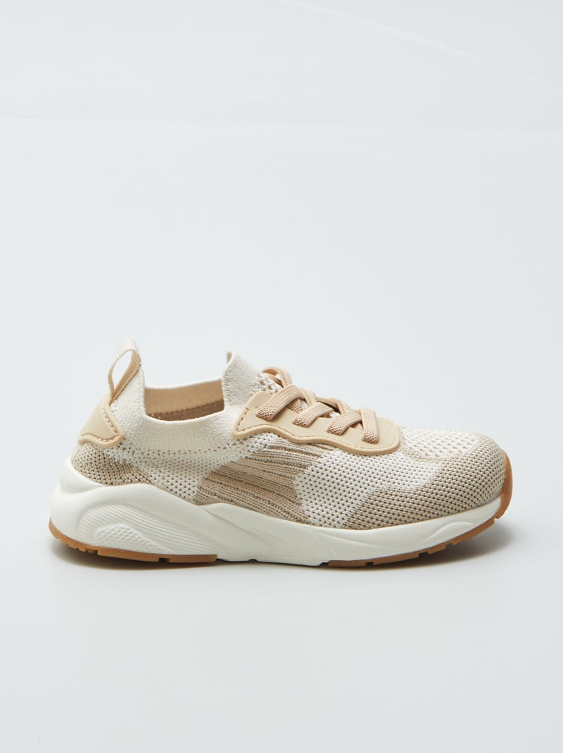 Sneakers in mesh BEIGE - Kiabi
