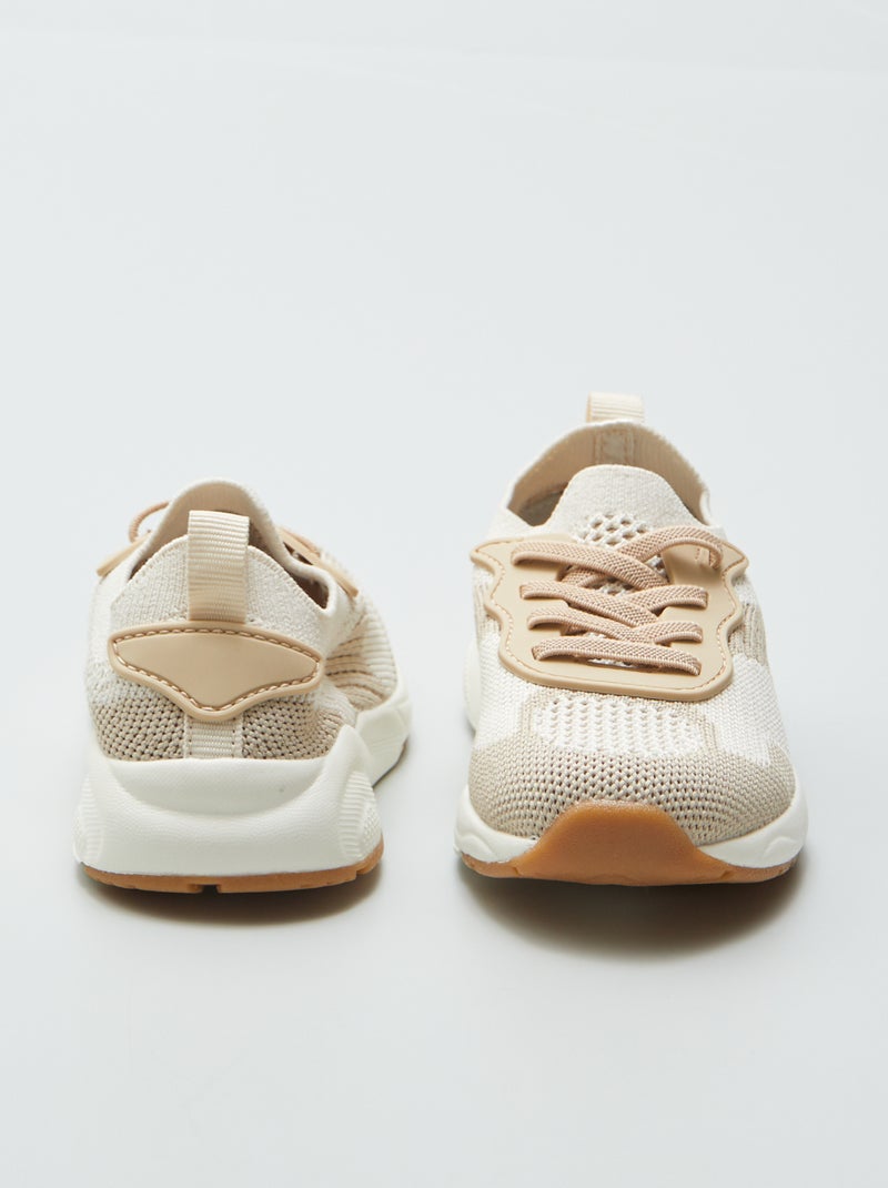 Sneakers in mesh BEIGE - Kiabi