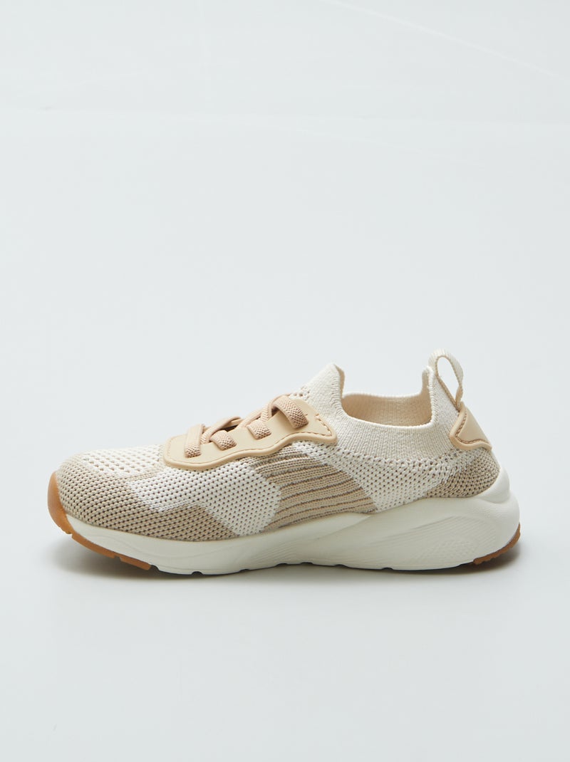 Sneakers in mesh BEIGE - Kiabi