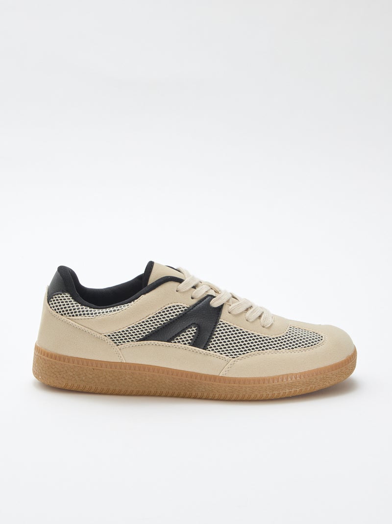 Sneakers in mesh Beige - Kiabi