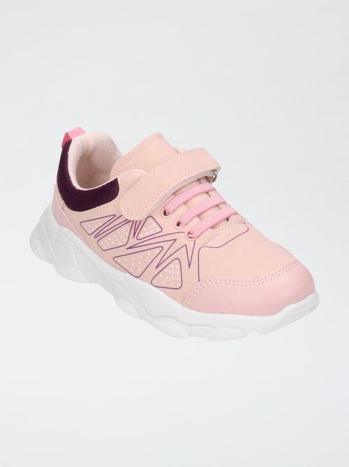 Sneakers in mesh con velcro e lacci elastici - Kiabi