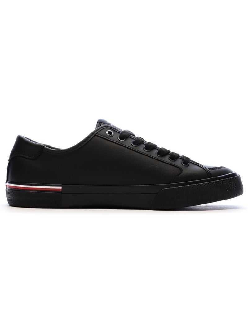 Sneakers in pelle da uomo Tommy Hilfiger Core Corporate Vulc Nero - Kiabi