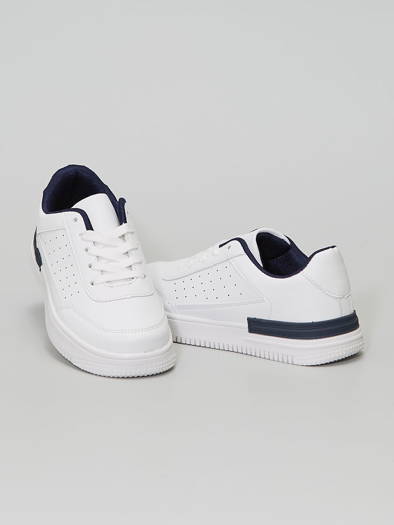 Sneakers in similpelle bianco - Kiabi