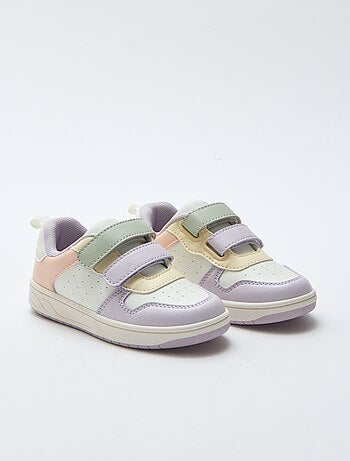 Sneakers in similpelle con 2 strappi