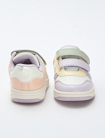 Sneakers in similpelle con 2 strappi