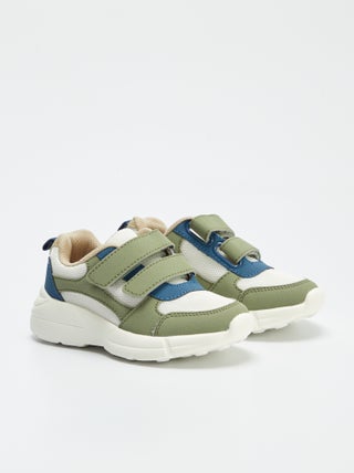 Sneakers in similpelle e mesh