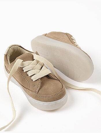 Sneakers in suede con lacci
