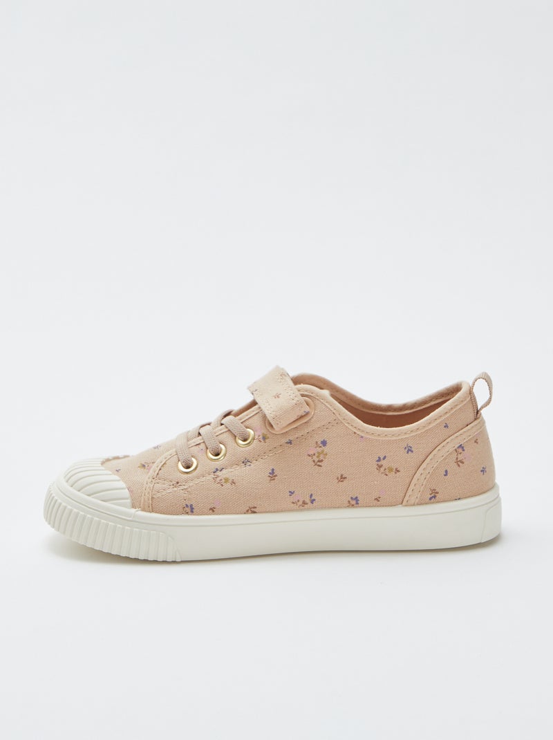 Sneakers in tela a coste con strappi BEIGE - Kiabi