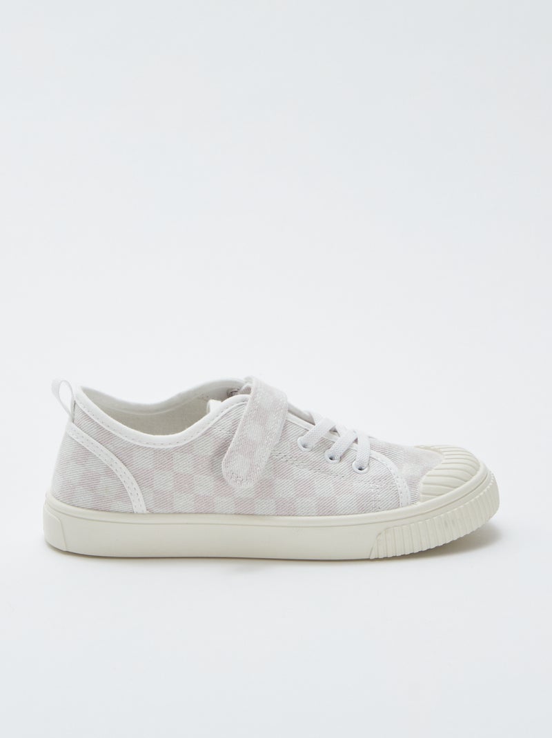 Sneakers in tela a coste con strappi ROSSO - Kiabi