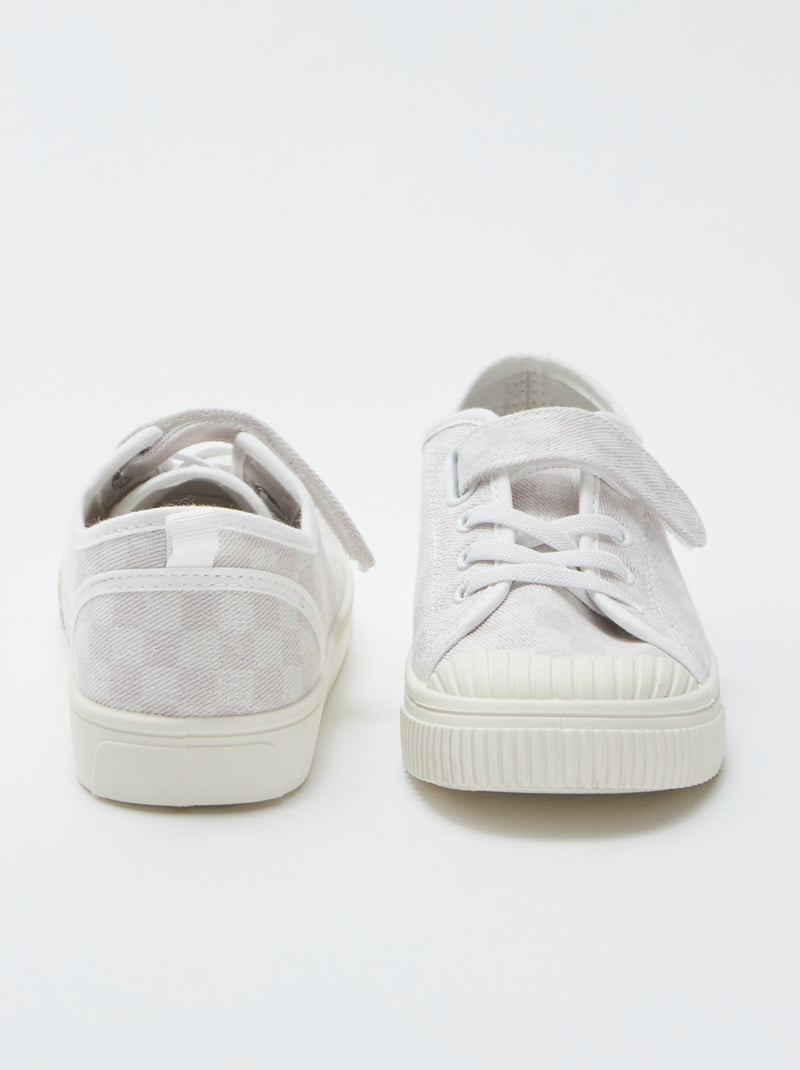 Sneakers in tela a coste con strappi ROSSO - Kiabi