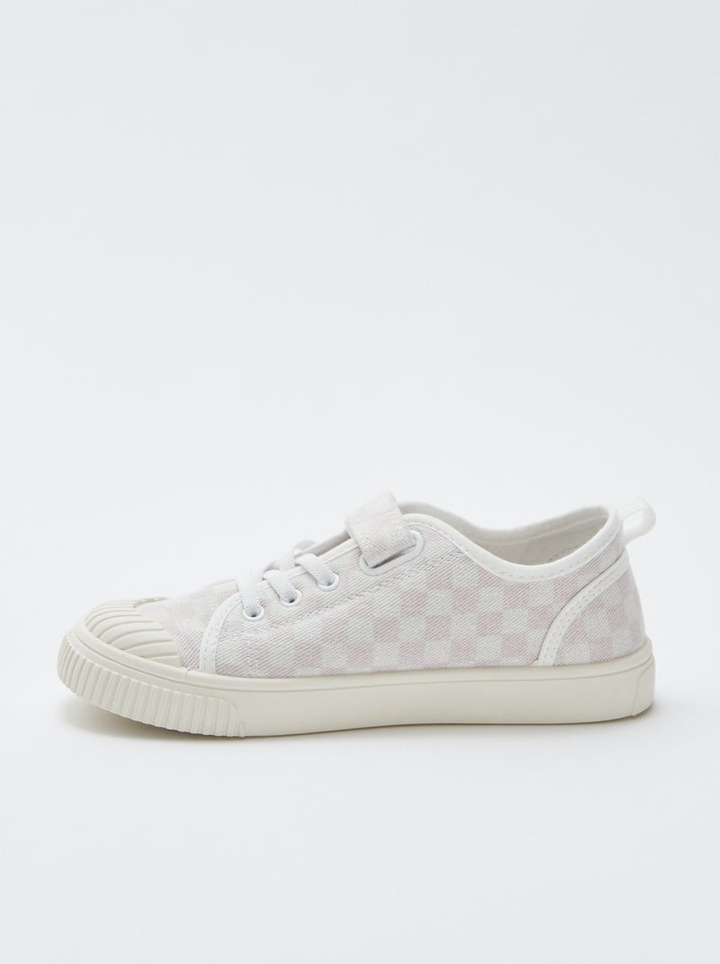 Sneakers in tela a coste con strappi ROSSO - Kiabi