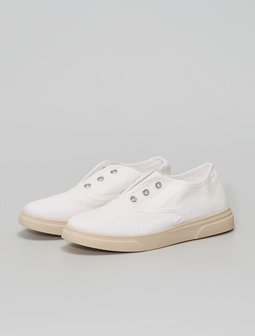Sneakers in tela - bianco - Kiabi - 16.00€