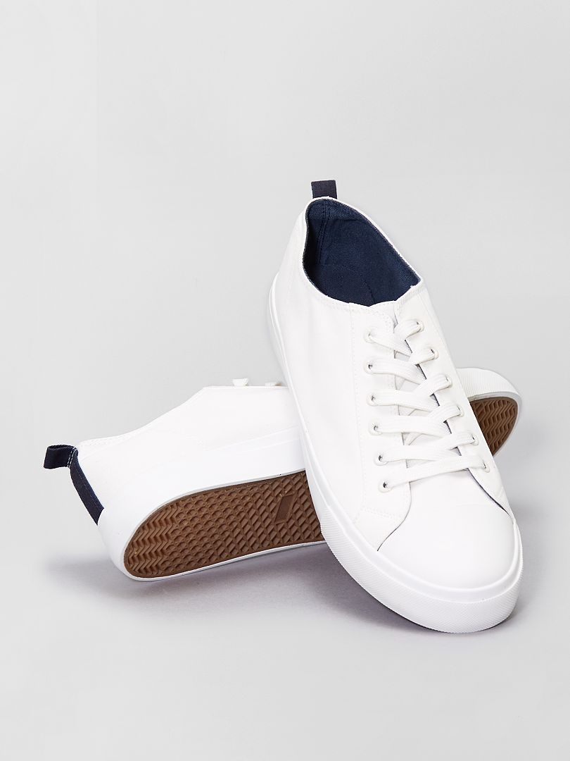 Sneakers in tela Bianco - Kiabi