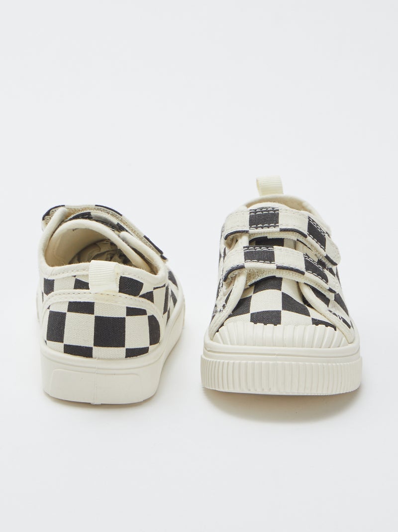 Sneakers in tela con chiusure a strappo BEIGE - Kiabi