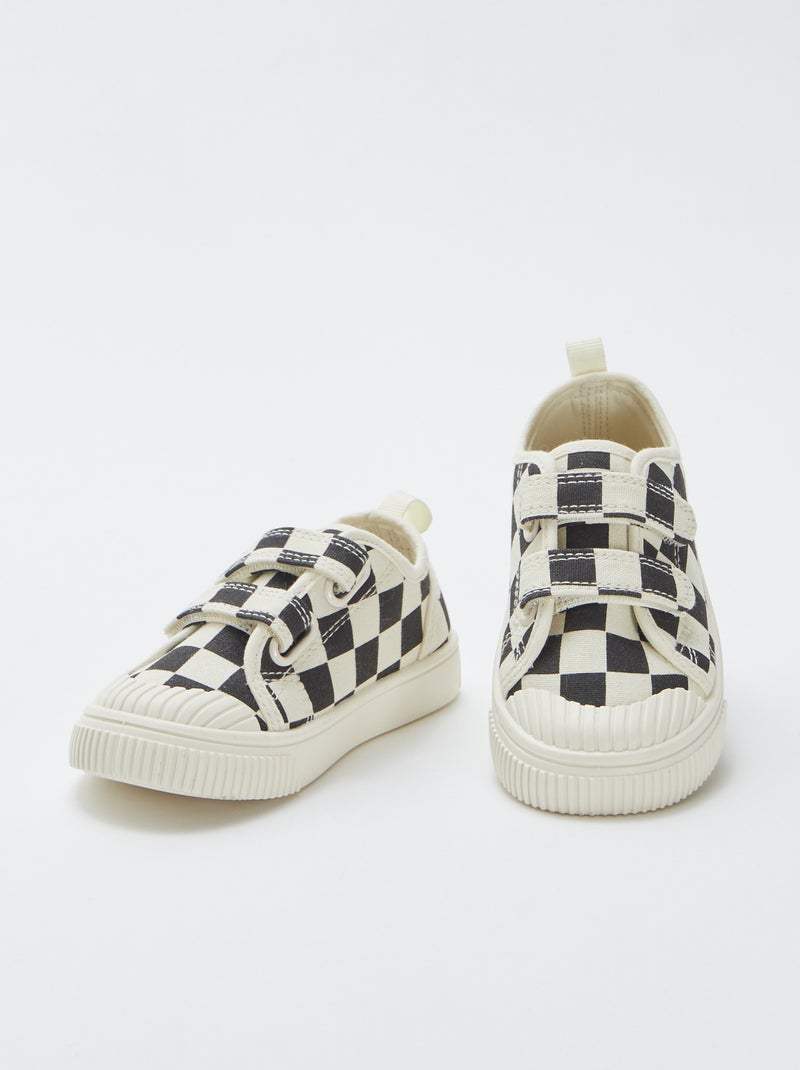 Sneakers in tela con chiusure a strappo BEIGE - Kiabi