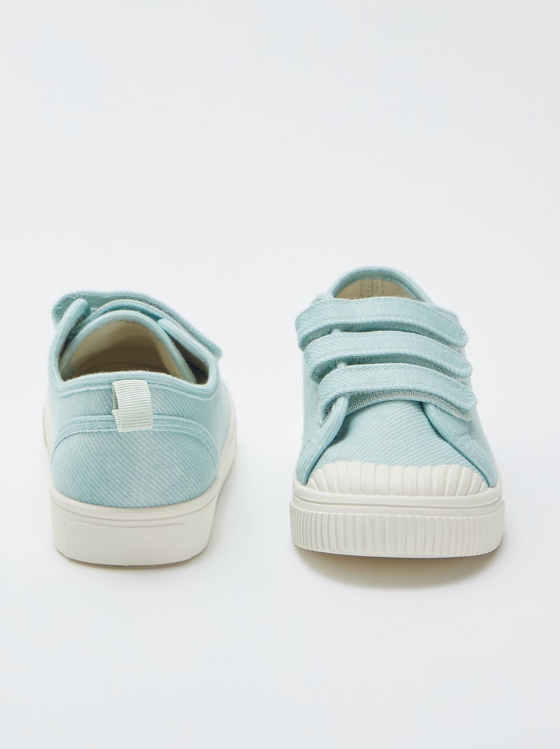 Sneakers in tela con chiusure a strappo VERDE - Kiabi