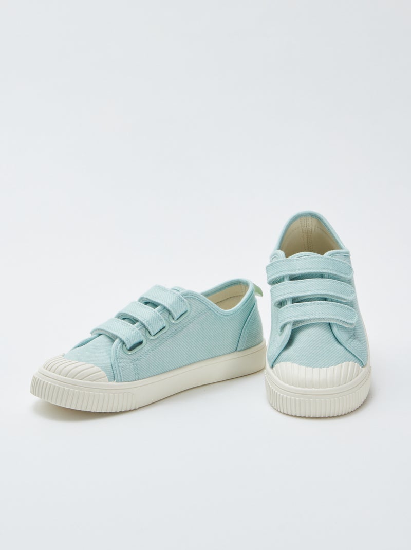 Sneakers in tela con chiusure a strappo VERDE - Kiabi