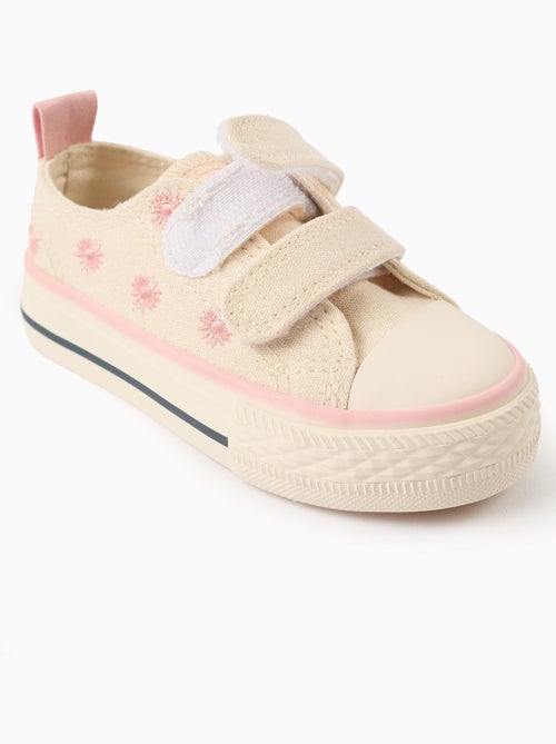 Sneakers in tela con motivo floreale ricamato - Kiabi