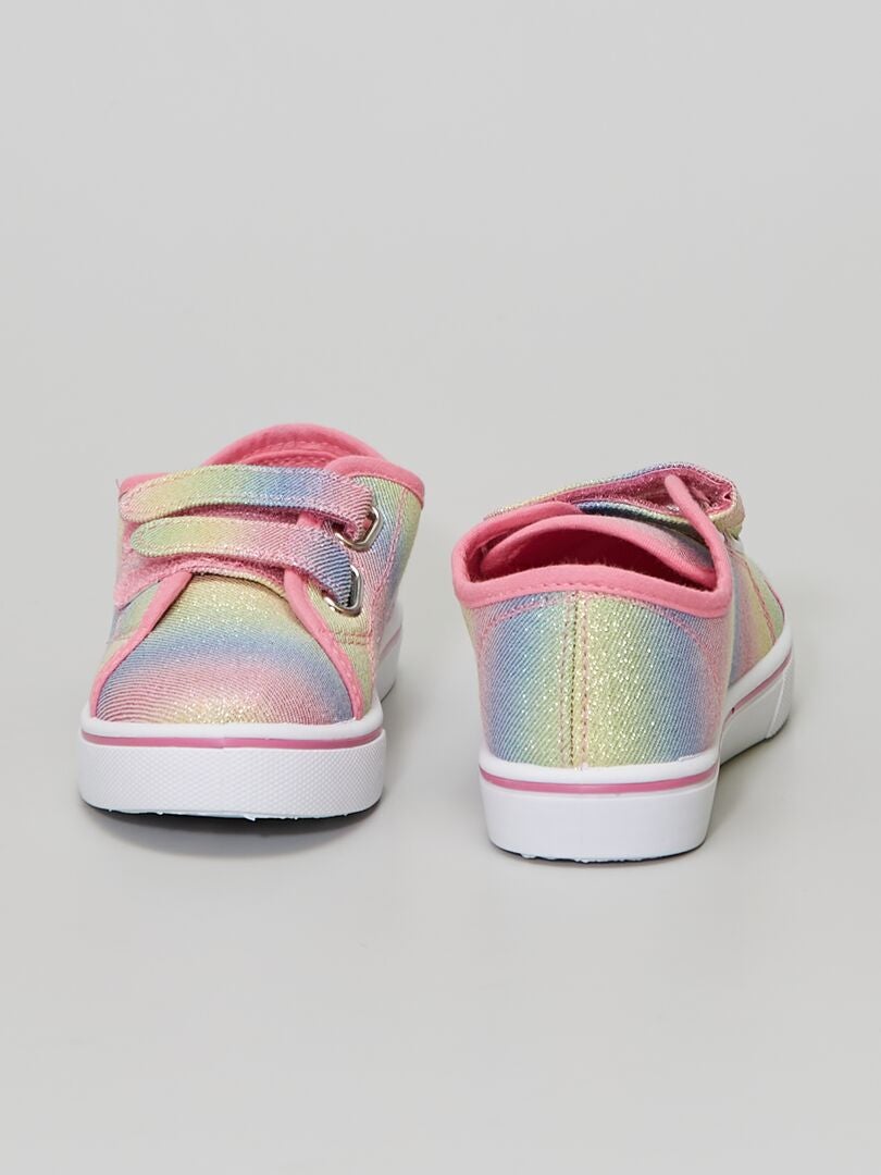 Sneakers in tela con paillettes ROSA - Kiabi