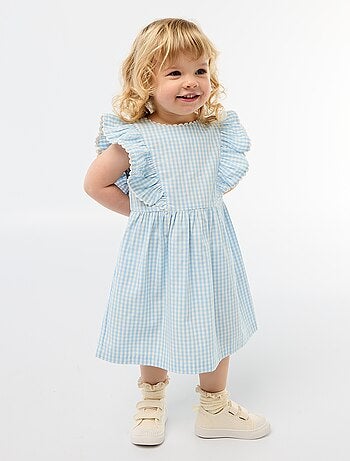 Sneakers in tela con stampa a scacchi