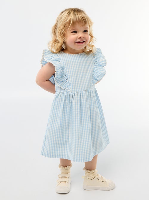 Sneakers in tela con stampa a scacchi - Kiabi