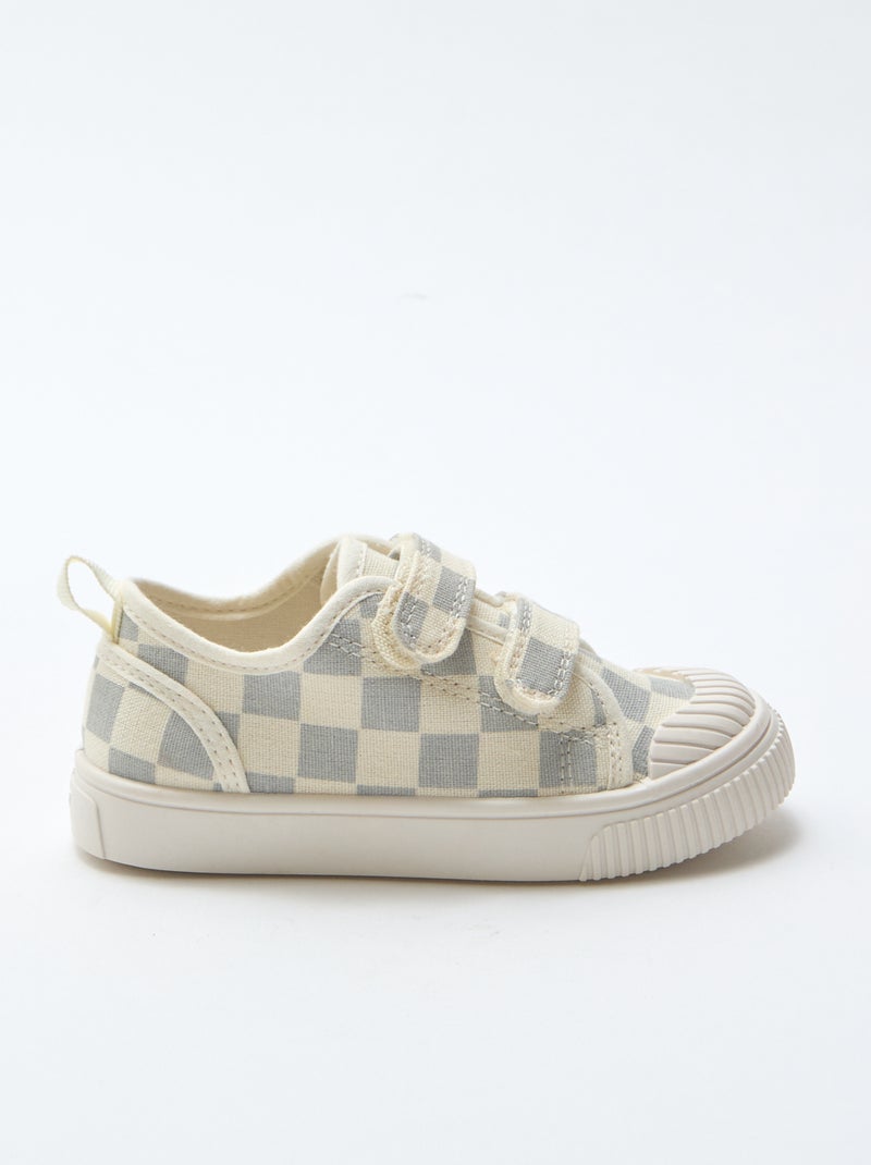 Sneakers in tela con stampa a scacchi Blu - Kiabi