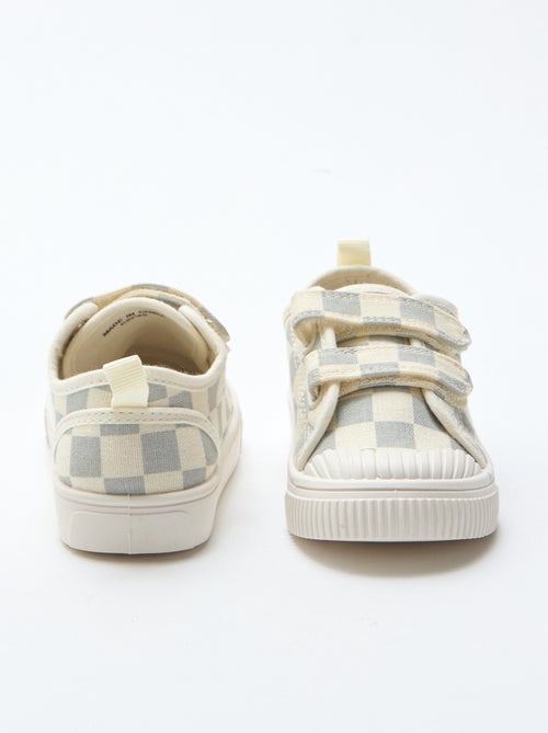 Sneakers in tela con stampa a scacchi - Kiabi