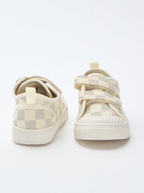 Sneakers in tela con stampa a scacchi - Kiabi
