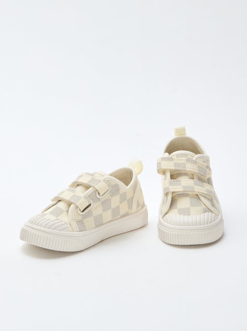 Sneakers in tela con stampa a scacchi - Kiabi