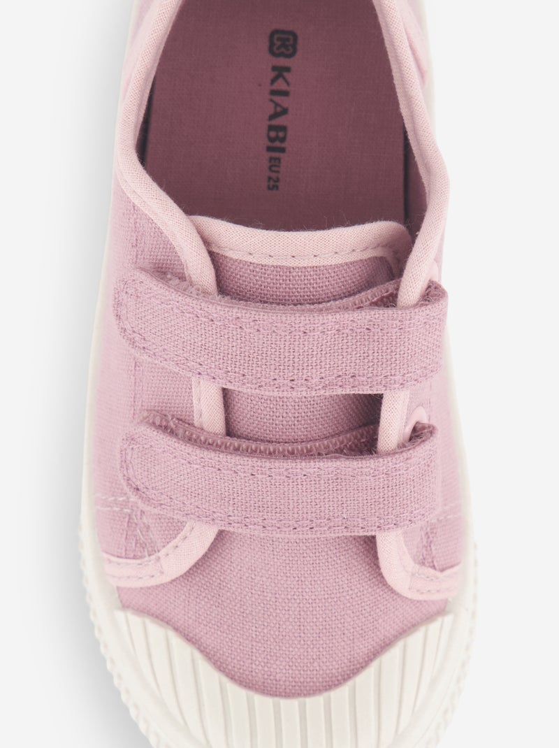 Sneakers in tela con stampa a scacchi Rosa - Kiabi
