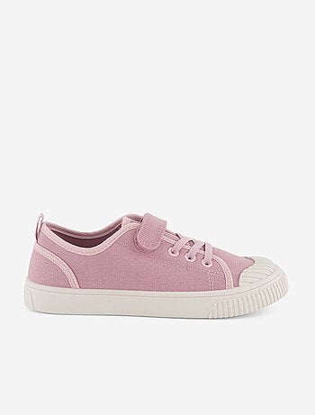 Sneakers in tela con stampa a scacchi
