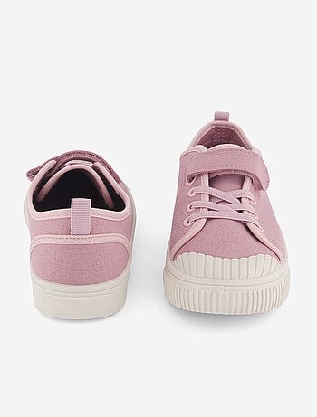 Sneakers in tela con stampa a scacchi