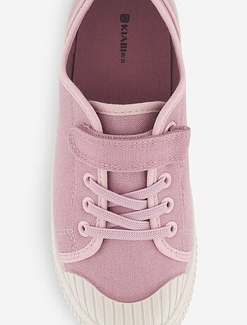Sneakers in tela con stampa a scacchi
