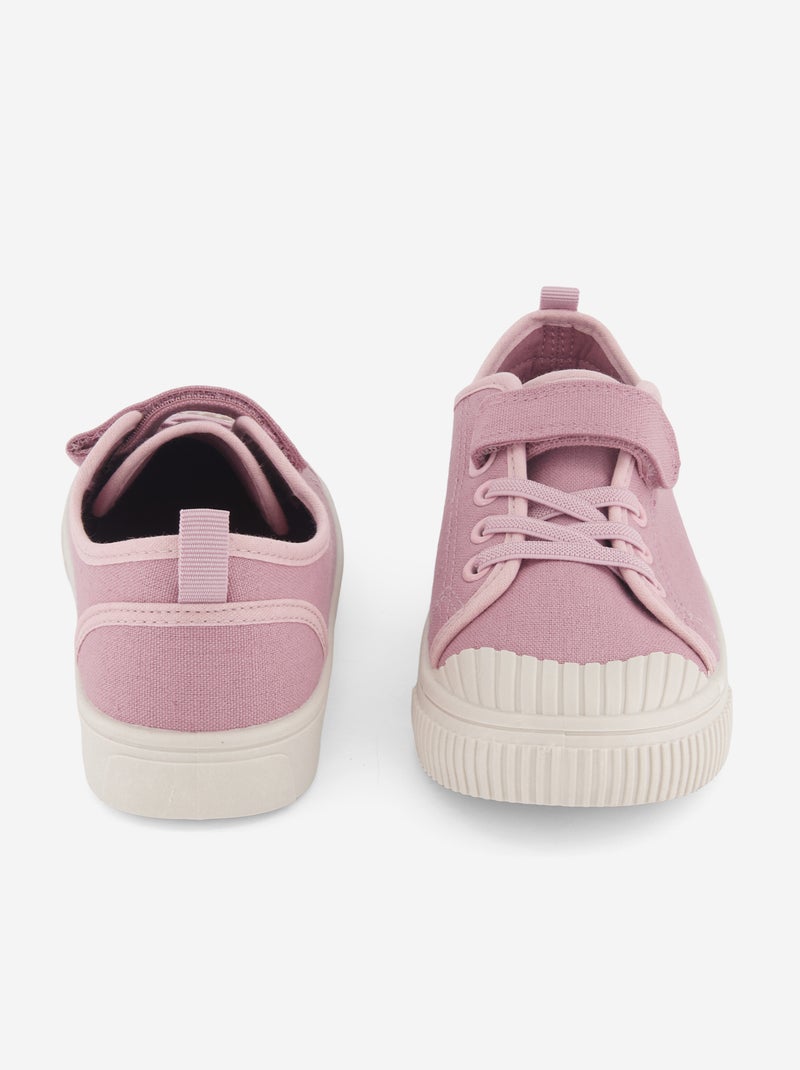 Sneakers in tela con stampa a scacchi Rosa - Kiabi